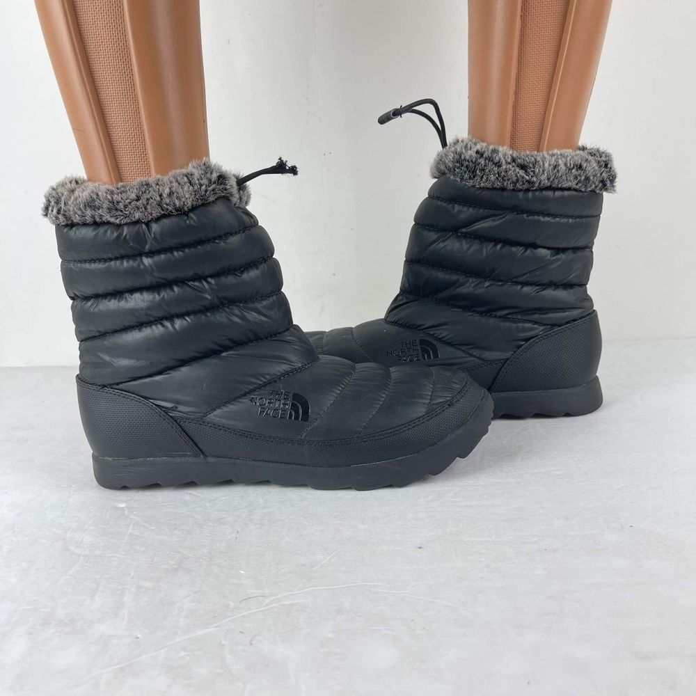 The North Face Thermoball Micro-Baffle balck snow Bootie Womens size 8